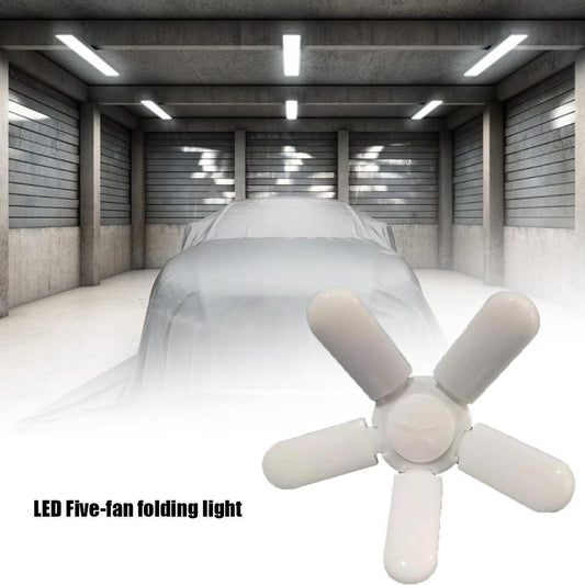 Super Bright Led Fan Garage Light Foldable Five-fan Industrial Lighting